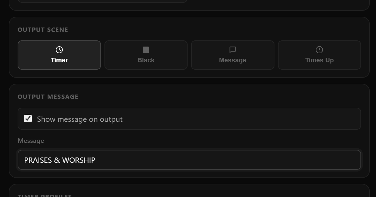Custom timeout text configuration